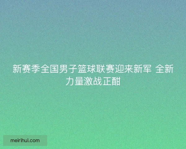 新赛季全国男子篮球联赛迎来新军 全新力量激战正酣